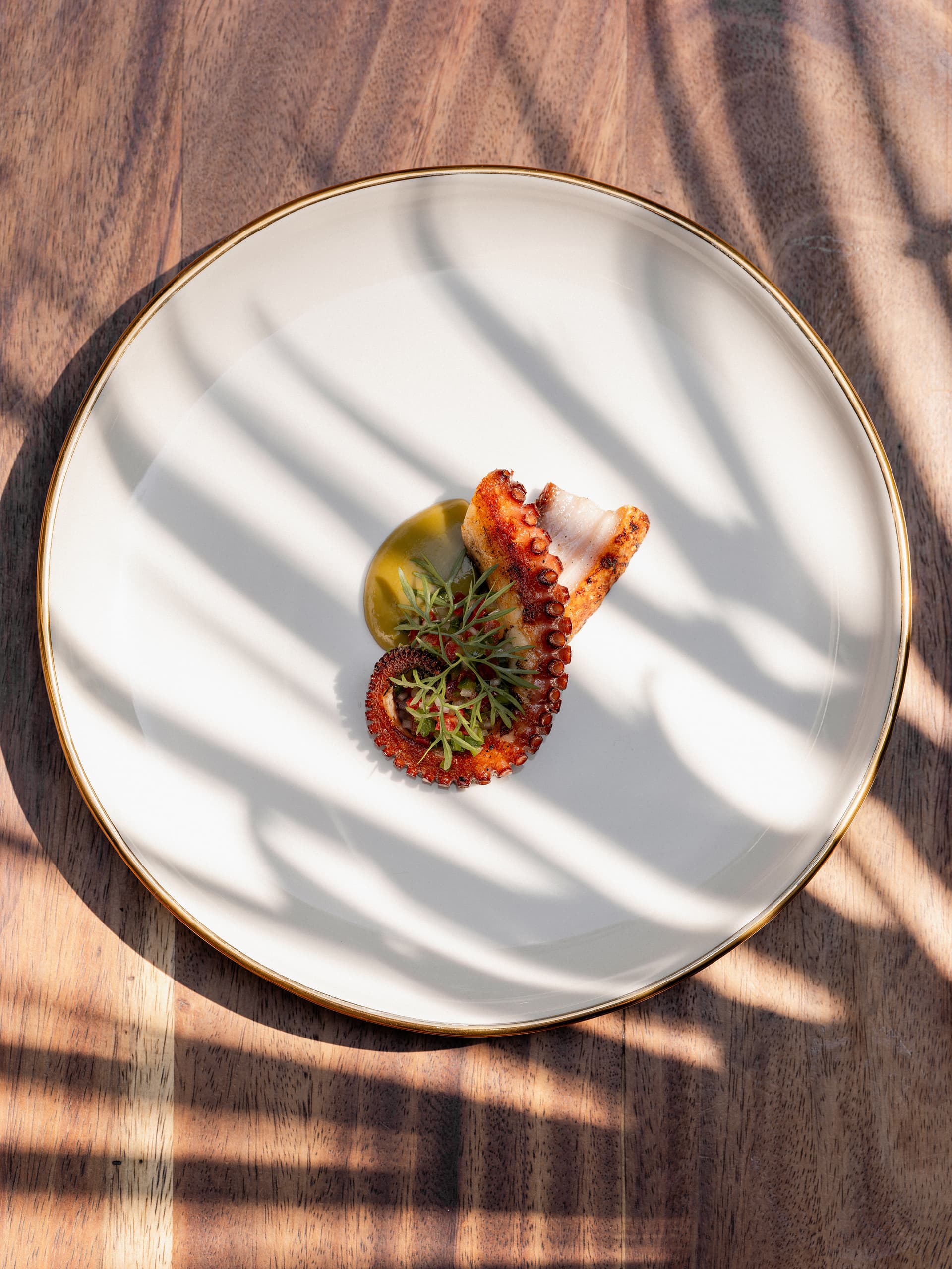 Postre circular con coco