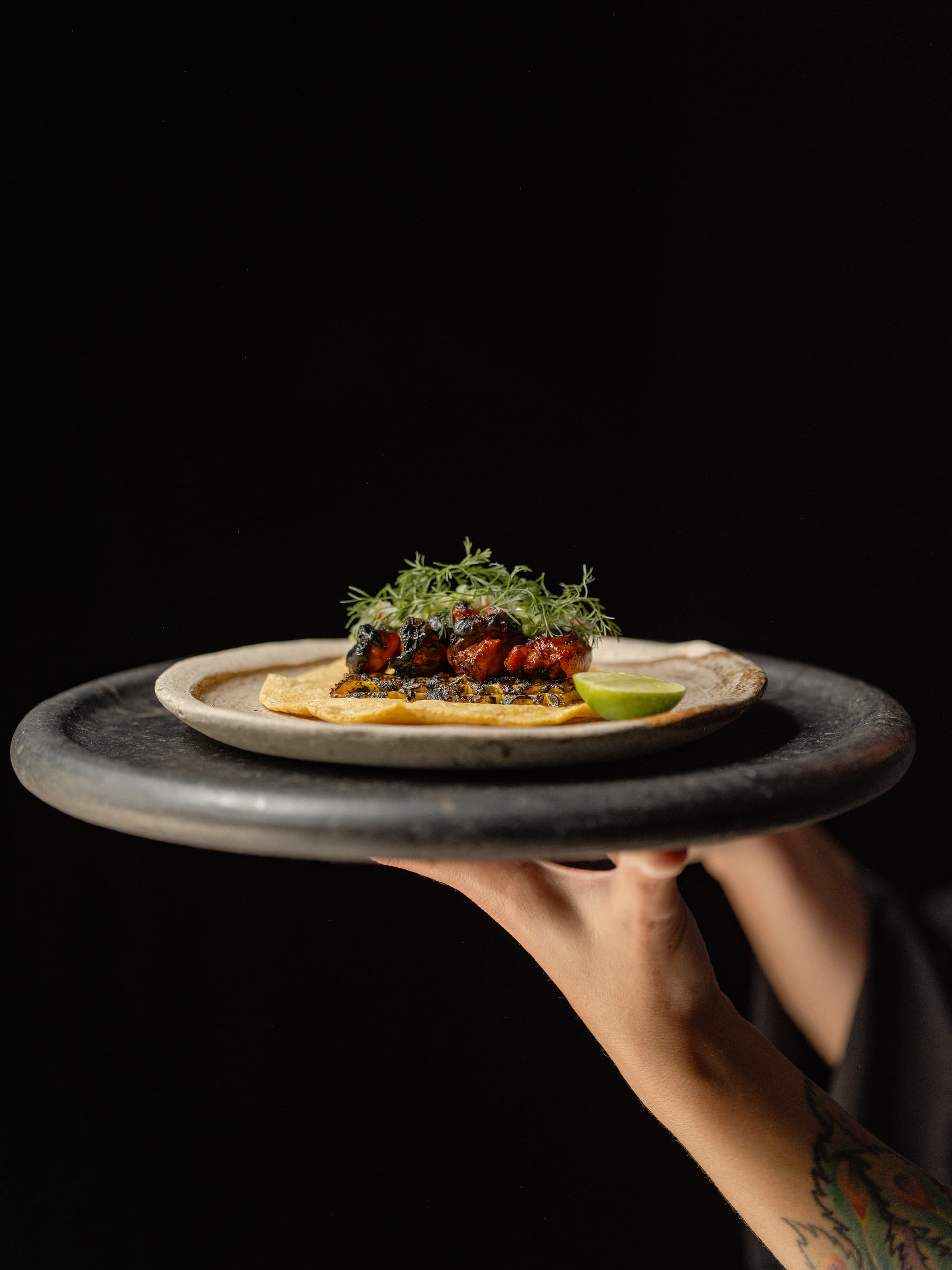 Taco gourmet de cerdo